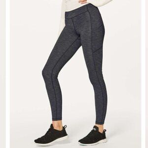 Lululemon Speed Up Tight Full-On Luxtreme Brushed 28" Heathered Black Size 4